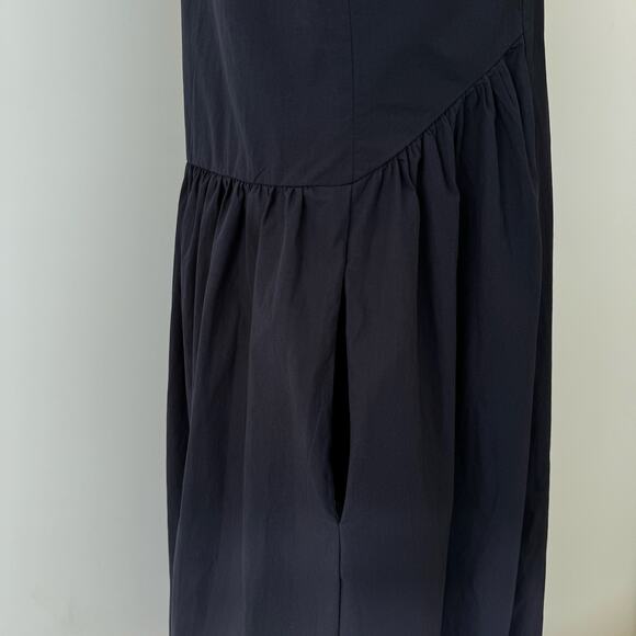MAYE Corinne Shirt Dress Midi Button-Down in French Navy S NWOT - Picture 8 of 12